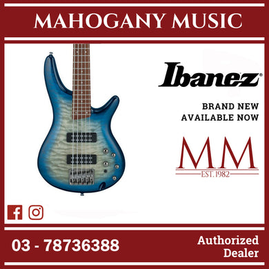 Ibanez SR405EQM-SCB SR Series 5 Strings Electric Bass, Stained Cosmic Blue Starburst