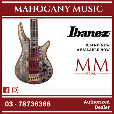 Ibanez SR5CMDX-BIL SR Series 5-String Electric Bass, Black Ice Low Gloss