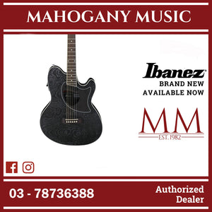 Ibanez TCM50-GBO Talman Series Acoustic Electric Guitar, Galaxy Black Open Pore