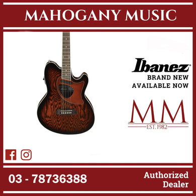 Ibanez TCM50-VBS Talman Series Acoustic Electric Guitar, Vintage Brown Sunburst High Gloss