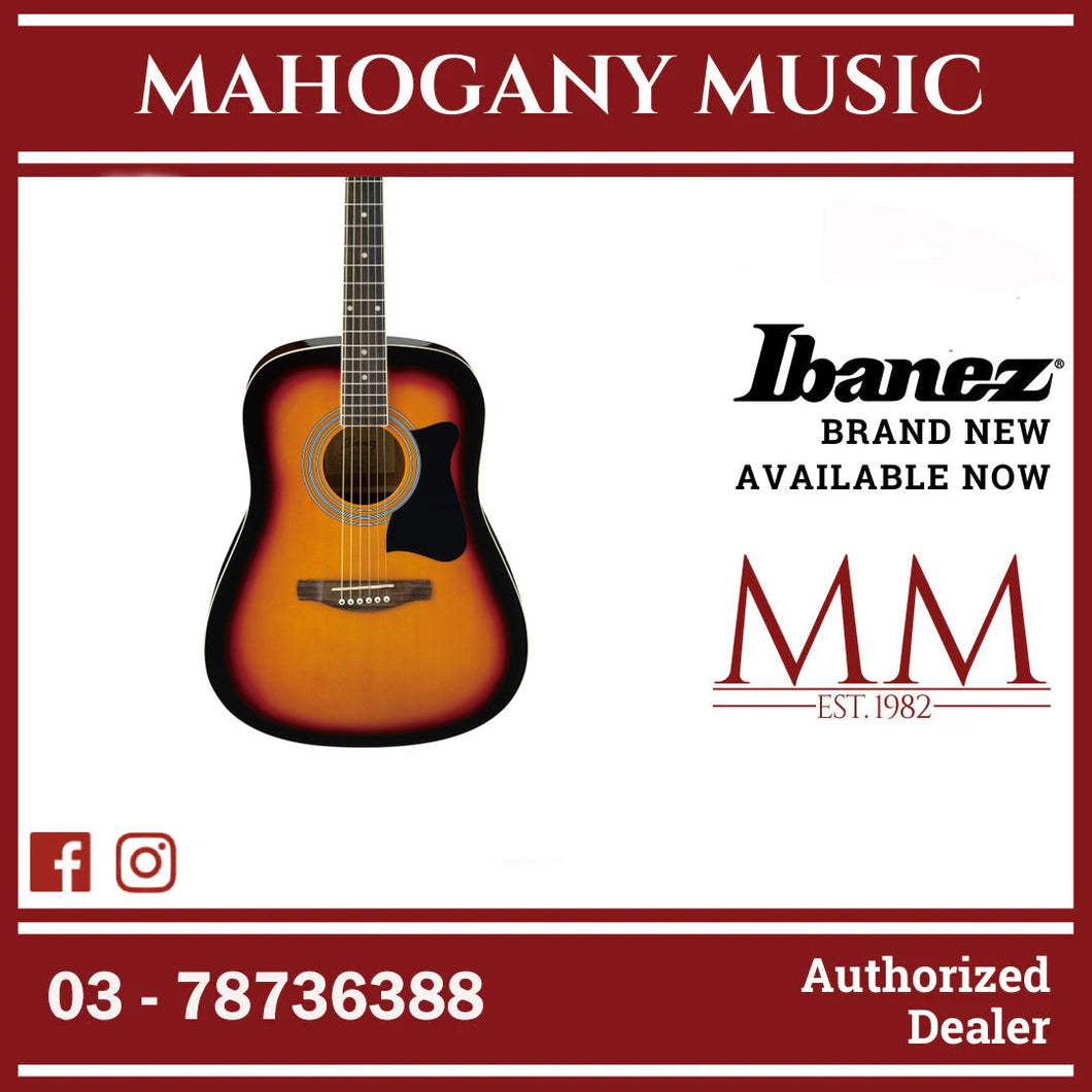 Ibanez V50NJP-VS Jampack Series Acoustic Guitar Package, Vintage Sunburst High Gloss