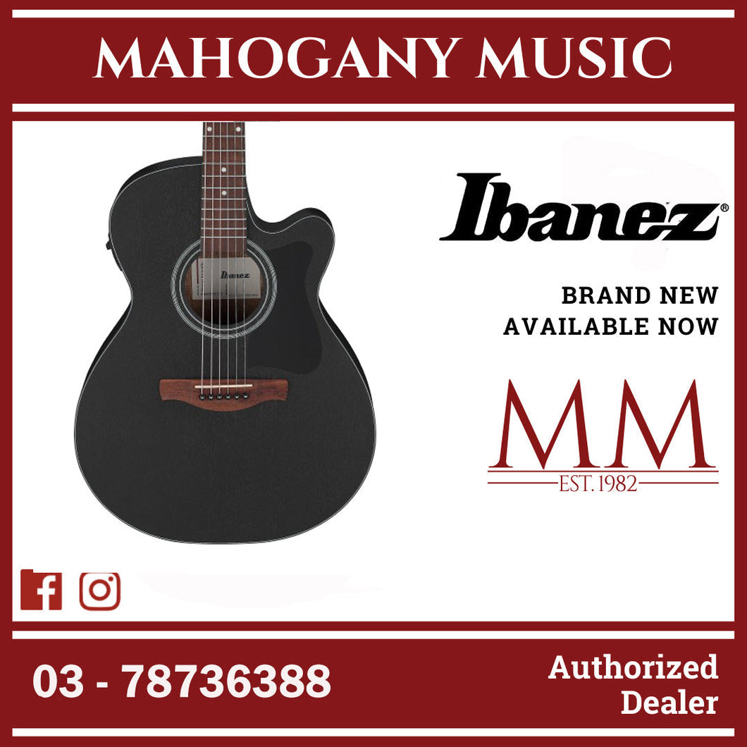 Ibanez VC44CE-WK V Series Acoustic Electric Guitar, Weathered Black Open Pore