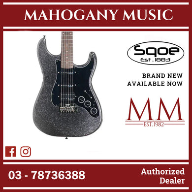 SQOE SEST880 HSS Roasted Maple Smart Electric Guitar ( SEST / SEST-800 / ST 800 ) Ice Silver