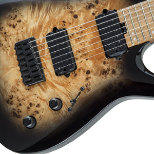 [PREORDER] Jackson Pro Series Misha Mansoor Juggernaut HT7P Electric Guitar, Caramelized Maple FB, Black Burst
