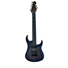 Sterling JP157DFM-PNB-E2-WB John Petrucci Signature 7 String Electric Guitar, Purple Nebula