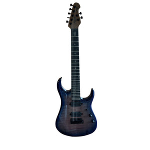 Sterling JP157DFM-PNB-E2-WB John Petrucci Signature 7 String Electric Guitar, Purple Nebula