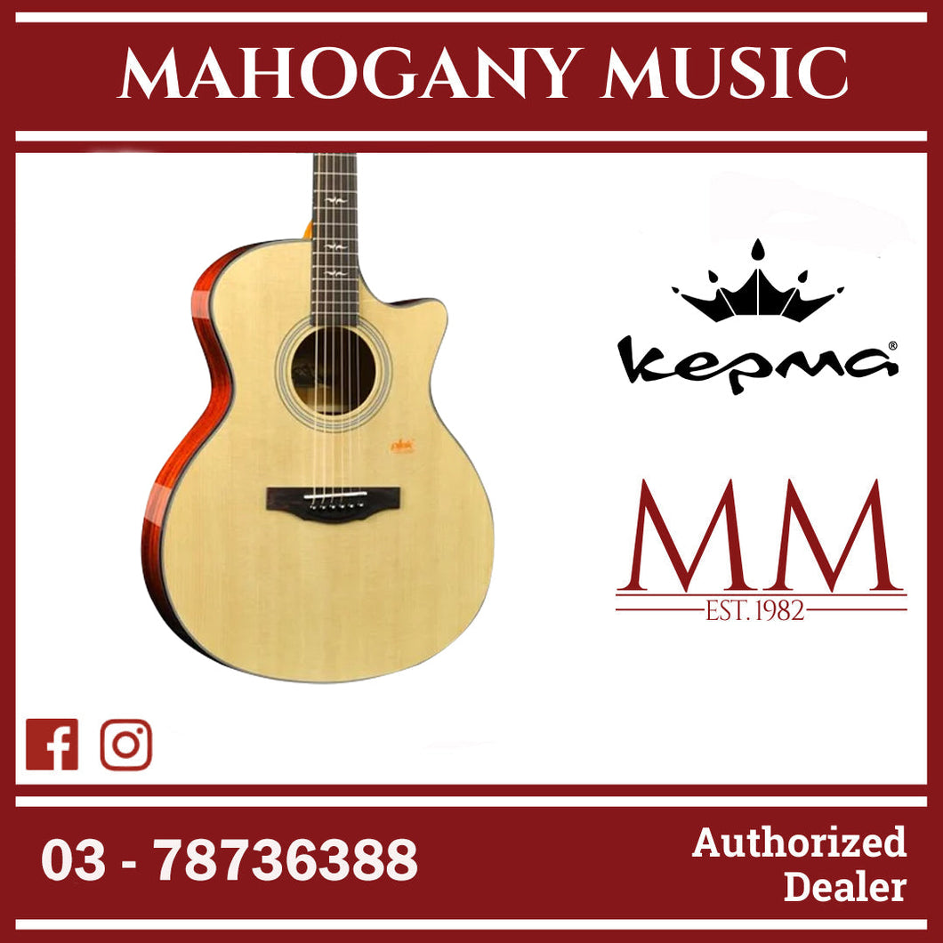 Kepma F1 Solid Sitka Spruce Top Grand Auditorium Acoustic Guitar, S1 Pro Resonance Pickup with Effect ( F1e-GA / F1-E )