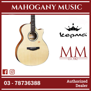 Kepma F2 Solid Sitka Spruce Top Grand Auditorium Acoustic Guitar, S1 Pro Resonance Pickup with Effect ( F2Se-GA / F2SE )