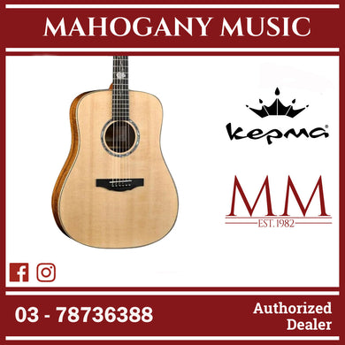 Kepma G1 Series Solid Sitka Spruce Top Dreadnought Acoustic Guitar with Deluxe Hardshell Case ( G1-D / G-1 / G1D )