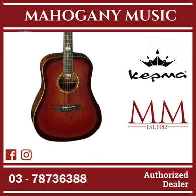 Kepma G1eK Series Solid Sitka Spruce Top Dreadnought Acoustic Guitar, LR Baggs Stage Pro Anthem Pickup w Case ( G1E-K )