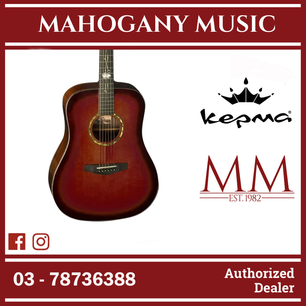 Kepma G1eK Series Solid Sitka Spruce Top Dreadnought Acoustic Guitar, LR Baggs Stage Pro Anthem Pickup w Case ( G1E-K )