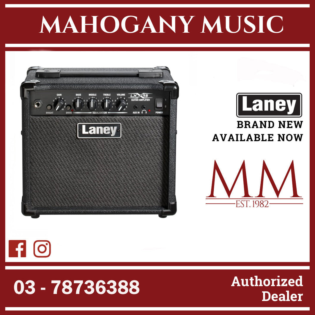 Laney LX15 LX Series 15-watt 2×5 Inch Guitar Combo Amplifier