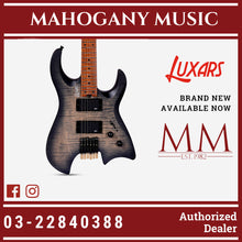 Luxars Headless S-G63-SBK Satin Black Electric Guitar