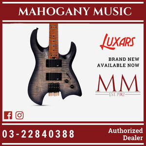 Luxars Headless S-G63-SBK Satin Black Electric Guitar