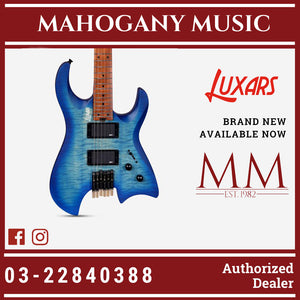 Luxars Headless S-G63-SBL Satin Blue Electric Guitar