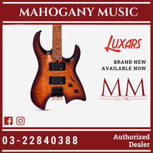 Luxars Headless S-G63-SHB Satin Honey Burst Electric Guitar