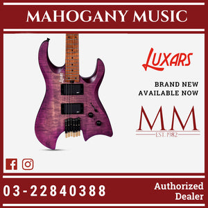 Luxars Headless S-G63-VTS Violet Electric Guitar