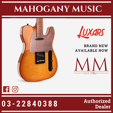 Luxars S-G27 HB Telecaster Flame Maple Honey Burst Electric Guitar