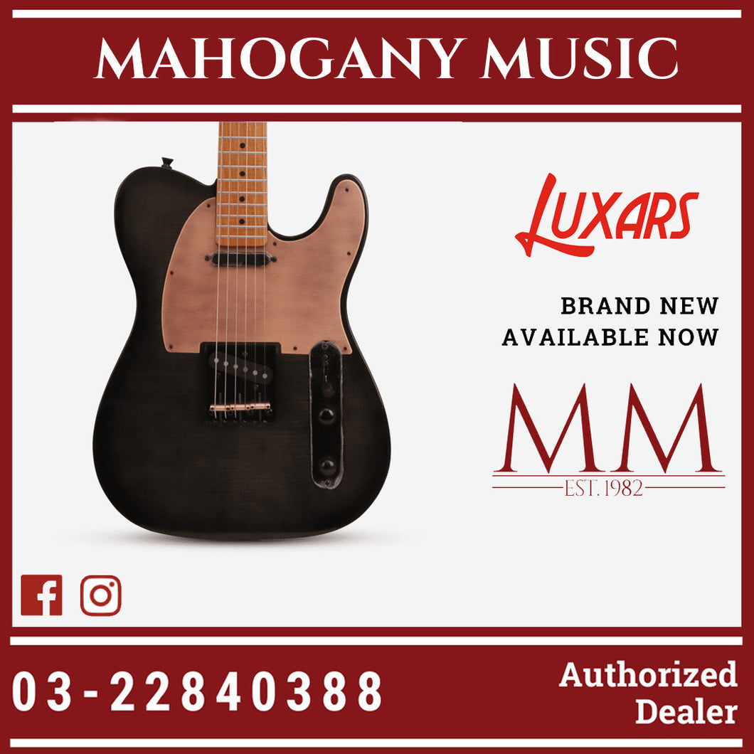 Luxars S-G27 TBK Telecaster Flame Maple Black Electric Guitar