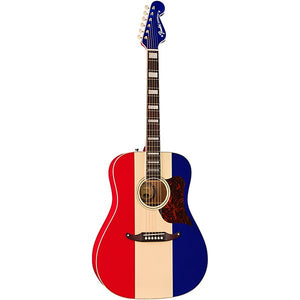 [PREORDER] Fender Buck Owens Kingman Acoustic Guitar w/Case, Red White and Blue