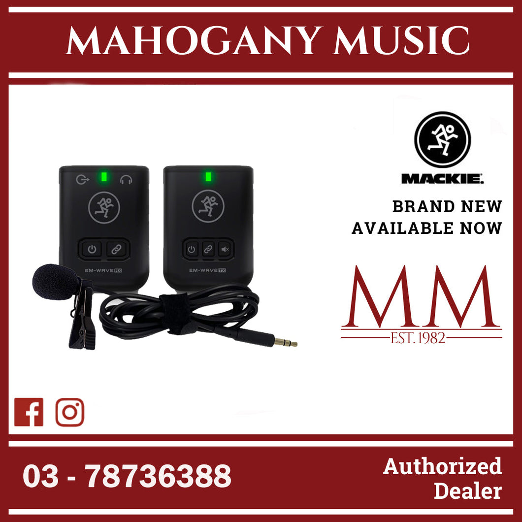 Mackie EM Wave LAV Wireless Clip-On Microphone Wireless System