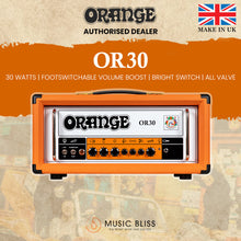 Orange OR30 30-watt 1-channel Tube Amplifier Head - Orange (Made in UK)