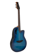 Ovation CE44P-BLFL-G E-Acoustic Guitar Celebrity Elite Plus Mid Cutaway Blue Flamed Maple