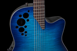 Ovation CE44P-BLFL-G E-Acoustic Guitar Celebrity Elite Plus Mid Cutaway Blue Flamed Maple