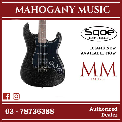 SQOE SEST880 HSS Roasted Maple Smart Electric Guitar ( SEST / SEST-800 / ST 800 ) Obsidian Black