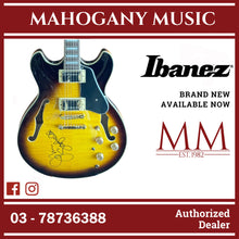 Ibanez JSM10EM-TTB Semi Hollow Electric Guitar, Two Tone Burst