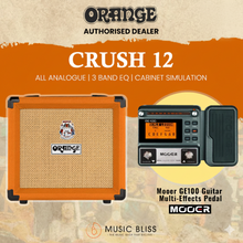 Orange Crush 12 12-watt 1x6" Combo Amp with Mooer GE100 Guitar Multi-Effects Pedal Package