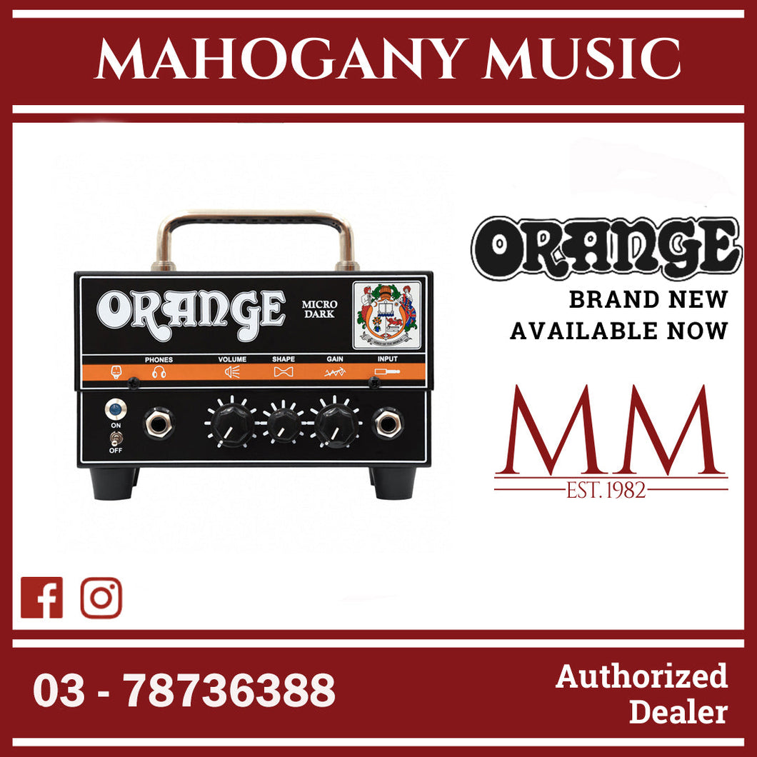 Orange Micro Dark Head with PPC112 60-watt 1x12 Speaker Cabinet - Black