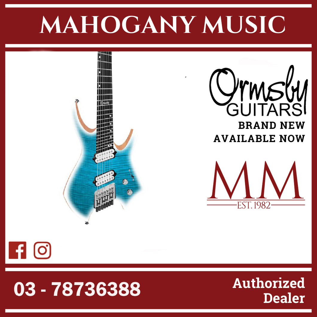 Ormsby Goliath GTR Icy Cool 6 string guitar with
chrome hardware