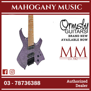 Ormsby Goliath GTR Lavender Sparkle 7 string guitar