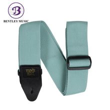 Ernie Ball P05375 Polypro Guitar Strap with Leather Ends, Tidal Green
