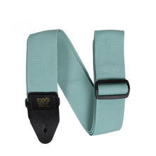 Ernie Ball P05375 Polypro Guitar Strap with Leather Ends, Tidal Green