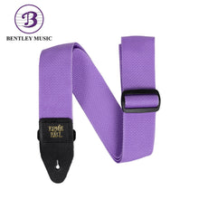 Ernie Ball P05378 Polypro Guitar Strap with Leather Ends, Purple Sunset