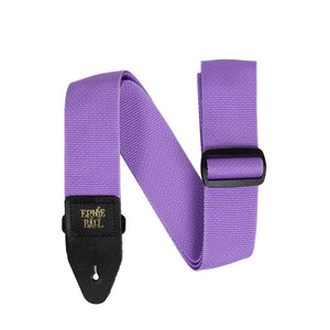 Ernie Ball P05378 Polypro Guitar Strap with Leather Ends, Purple Sunset