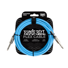 Ernie Ball P06412 FLEX Instrument Cable 10 Ft, Blue
