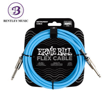 Ernie Ball P06412 FLEX Instrument Cable 10 Ft, Blue