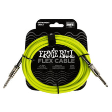 Ernie Ball P06414 FLEX Instrument Cable 10 Ft, Green