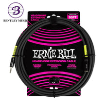 Ernie Ball P06424 Headphone Extension Cable 3.5mm to 3.5mm 10 Ft, Black