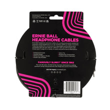 Ernie Ball P06425 Headphone Extension Cable 3.5mm to 3.5mm 20 Ft, Black