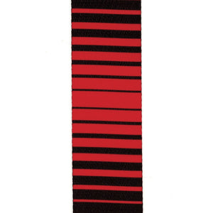 D'Addario P20S1507 Polyester Woven Guitar Strap, Optical Stripes Art, Red