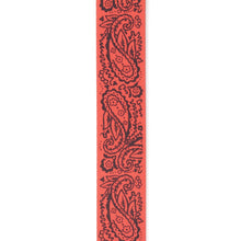D'Addario P20W1417 Printed Polyester Woven Guitar Strap, Red Paisley