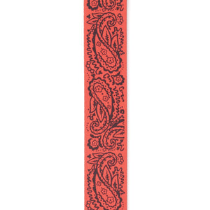 D'Addario P20W1417 Printed Polyester Woven Guitar Strap, Red Paisley