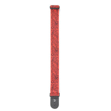 D'Addario P20W1417 Printed Polyester Woven Guitar Strap, Red Paisley