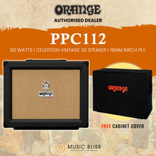 Orange PPC112 60-watt 1x12 Celestion V30 Speaker Cabinet - Black w/ Free Cover