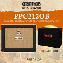 Orange PPC212-OB 120-watt 2x12 Open-back Speaker Cabinet 16-ohm - Black w/ Free Cover