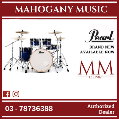 Pearl DMP925SP/C-216 Decade Maple Series 5-Piece Drum Set, Gloss Kobalt Fade Lacquer
